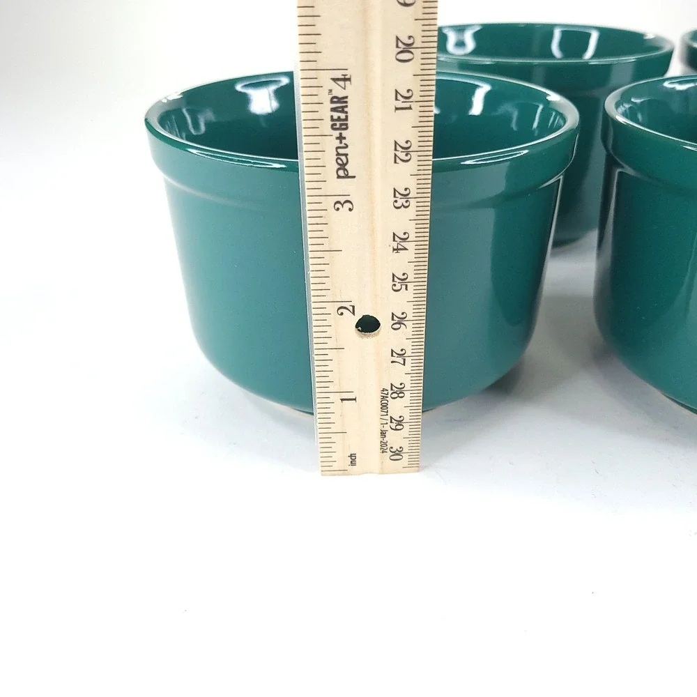 4x Pier 1 Imports Green Glazed Bowls Korea Small Rice or Dessert Replacement